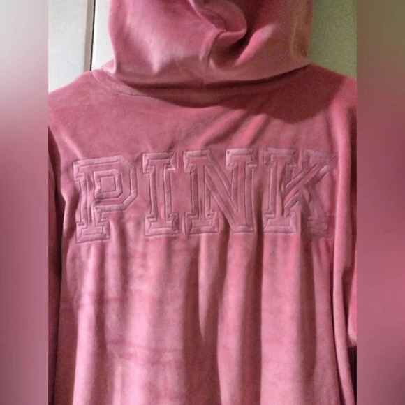 VS PINK velour hoodie-LARGE NWOT - Picture 1 of 5